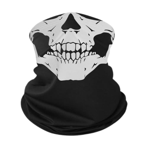 CORIRESHA Skull Face Mask UV Sun Dust Protection Neck Gaiter Motorcycle Bandana for Men Women