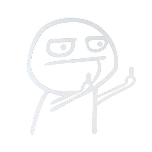 2Pcs Cartoon Funny Middle Finger Vinyl Car Sticker Motorcycle Luggage Decal Windows Wall Cup Sticker Skateboard Stickers For Laptop Stickers For Women Men Kid Boys Girls 5.9X5.4Inch, Black+White #TOP5