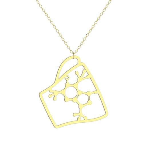 Collier formule chimique sérotonine accessoire idéal pour look de bureau