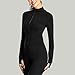 XJKLBYQ Womens Full Zip Running Track Jacket,Gym Jackets,Workout Slim Fit Yoga Sportwear with Thumb Holes - Black/S