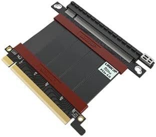 LINKUP - AVA PCIe 4.0 x16 Riser Cable - RTX 4000 RX 7900 XT Ready - 90 Degree Black (20 cm)