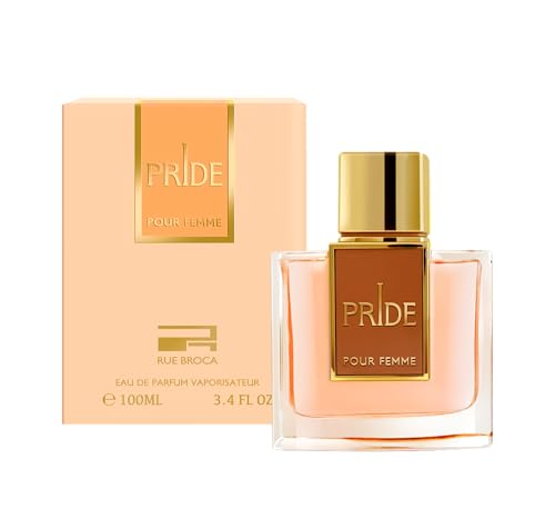 Rue Broca Pride Pour Femme Eau de Parfum For Women, 3.4 Fl. Oz – Elegant French Fragrance for Women, Long-Lasting Fruity Floral Scent with Green Apple, Jasmine, and Vanilla