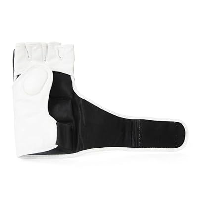 SMAI MMA Grappling Gloves - UFC Mixed Martial Arts Training, Cardio and Boxing Gloves, Half Finger Open Palm and Wrist Strap - Adjustable, Cage Fighting Punching Bag Workout