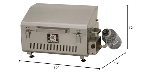 Solaire SOL-IR17BWR Portable Infrared Propane Gas Grill with Warming Rack, Stainless Steel, with Carrying Bag