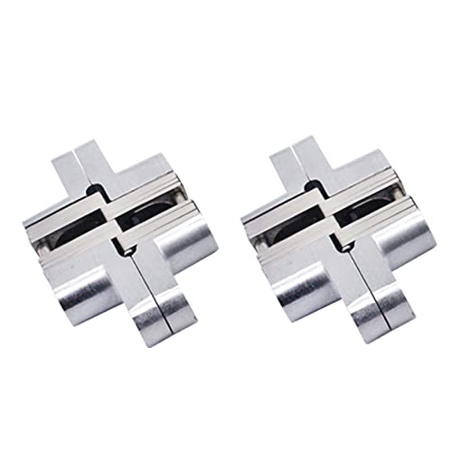 Cerniera a croce nascosta in acciaio inox, 16 x 70 mm, cerniera invisibile a scomparsa per porte in legno, 2 pezzi