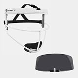 RIP-IT Softball Face Mask with Visor – Original Defense Adult Fielder's Mask + Compatible Visor for RIP-IT Masks – Lightweight, Durable, Adjustable Fit – White