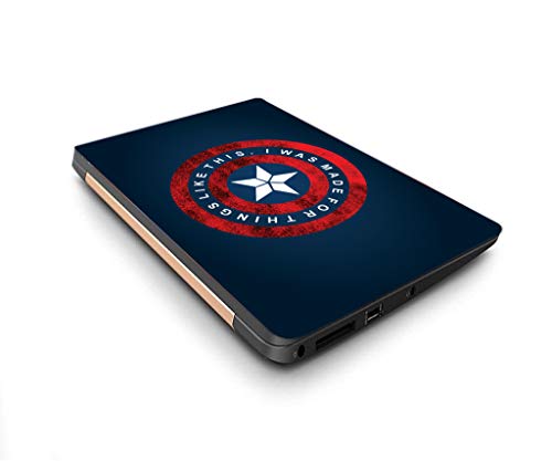 Image of Galaxsia Captain America Vinyl Laptop Skin /Sticker /Cover Compatible for Any Laptop (Hp /Dell /Sony /Acer etc..) Brand Models of Size 13 to 13.3 Inches Laptop Or Notebook.