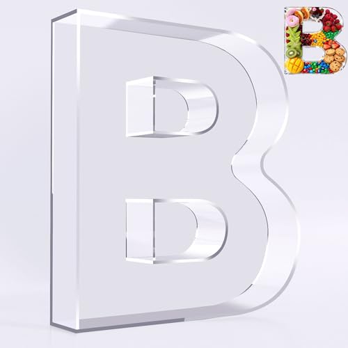 Ledido Reusable 10'' Fillable Acrylic Charcuterie Board Box Letter B