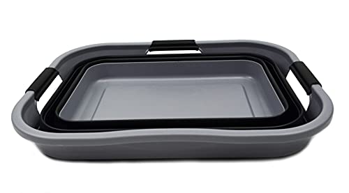 SAMMART 30L - Cesto portabiancheria pieghevole in