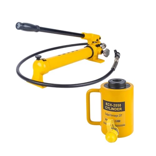 20T/30T Hydraulic Jack, Able To Push And Pull, Hollow Single-acting Hydraulic Cylinder(20T-2in Stroke+CP-700 Hand Pump)