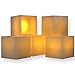 LED Lytes Flameless Candles, 6 Square Ivory Wax Candles 2 Inches X 2 Inches