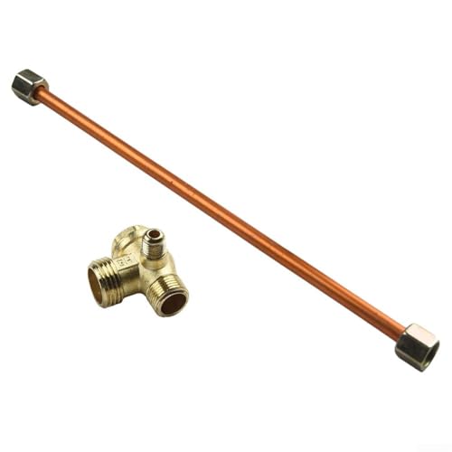 Para la solución de escape del compresor de aire: tubo de cobre de 600 mm y rosca G1/8 de la válvula de retención de aleación de zinc de 3 puertos