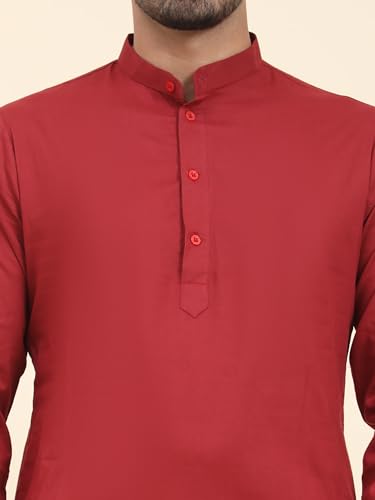 Image of SKAVIJ Mens Cotton Casual Wear Everyday Use Modern Kurta