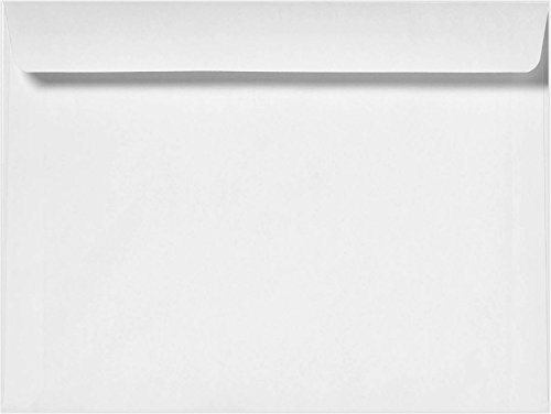 LUXPaper Envelopes de livreto de 6 x 9 | Branco brilhante | Texto de 11 kg | 1.000 Qtd