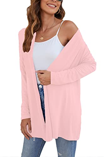 Image of Ladlop Women's Lightweight Open Front Cardigans Long Sleeve Casual Soft Drape Fall Cardigan