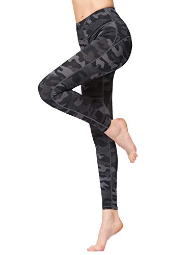 FLYILY Legging de Sport Femme Taille Haute Pantalon Yoga Mode Faire des Exercices Leggings(2-Camouflage,M)