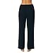 Nautica Womens Sleep Pants - Long Length, Breathable Pajama Bottoms - Cotton Knit Jersey Sleepwear and Loungewear - Black - Large
