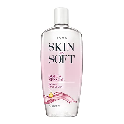 Skin So Soft Bonus-Size Soft & Sensual Bath Oil – 25 fl. oz. with Argan Oil, Spicy Floral Scent, Deep Hydration, Softens & Smoothes Skin, Can Be Used as Leave-On Moisturizer