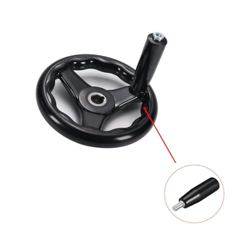 Image of (2Pcs) Revolving Handwheel Machine Handle M8 Male Threaded Stem for Milling Machinery
