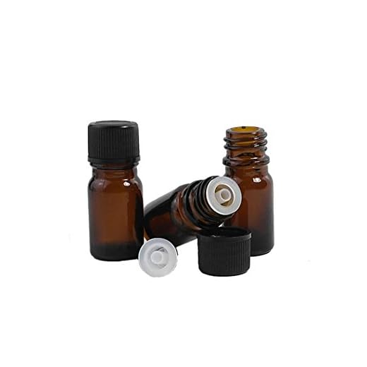 10Pcs 5ml Amber Glass Essential Oil Sample Bottles Vials With Orifice and Cap for Perfume Aromatherapy Container