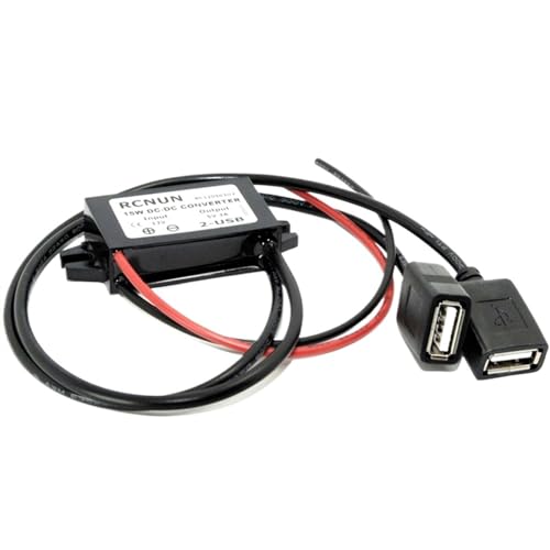 12V 24V - 5V 3A 15W DC �R���o�[�^�[ ���W���[�� �d�����M�����[�^�[ �ԍڏ[�d��p �f���A��USB�o��(12V-5V 3A 2USB T2)
