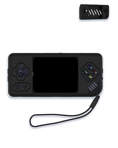 Silicone Case for Anbernic RG28XX Retro Video Handheld Game Console 2.83-inch,Full Body Soft Silicone Handheld Game Console Drop-Proof Protector Case with Shockproof,Non-Slip,Anti-Collision,Black