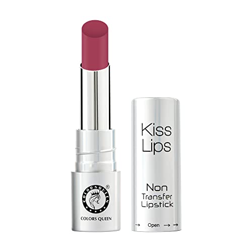 Image of Colors Queen Kiss Lips Matte Lipstick | Smudge Proof & Non Transfer | Creamy Matte Long Stay Lipstick for Women (01 - Hot Plum)