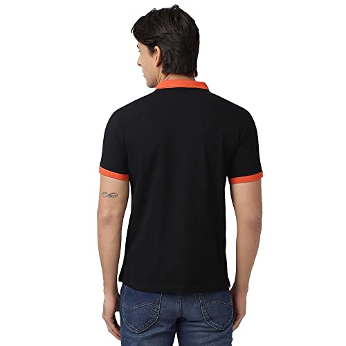 Image of Wrangler Men Black Cut and Sew Regular Fit T Shirt