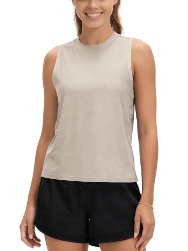Image of ODODOS Women's Performance Tank Ultra Soft odSTRATUM Tech Sleeveless Tee Shirts High Crew Neck Pullover Top