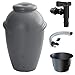Produktbild Primegarden 210 Liter Aqua CAN Regenamphore Regentonne Regenwassertank Regenwassertonne Wasserspeicher mit Wasserhahn und Verbindung (Grau)