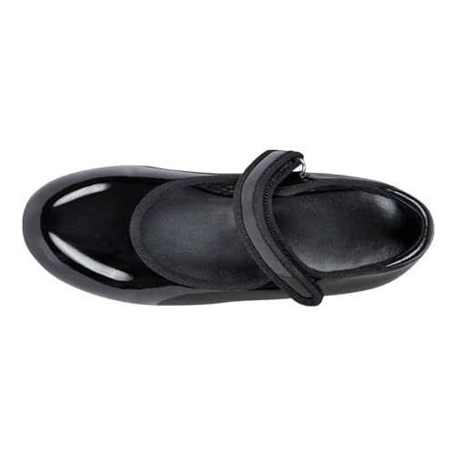 Tap Shoes for Girls & Toddler Girls | Black/Tan Dance Shoes | PU Leather | Practice & Performance (Size 5-13 Toddler/Little Kid/Big Kid)4