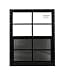 Shed Window 18" X 23" Brown Flush Mount, Safety/Tempered Glass Storage Shed, Playhouse