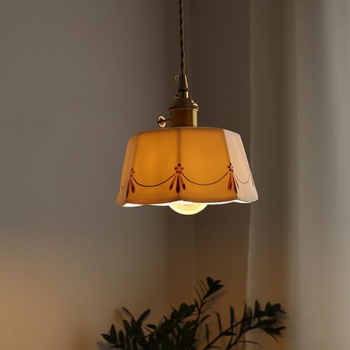 Lampe suspendue plafond luminaire céramique décoration salon - 7