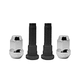 Mysttoo 4PCS 1/2-20 Chrome Lug Nut Wheel Stud Set Compatible with 2007-2018 Jeep Wrangler Liberty JK Dodge Nitro Fits Front Wheels 611-122 68003282AA 610-569