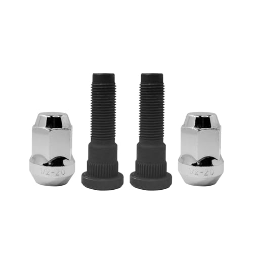 Image of 4PCS 1 /2-20 Front Wheel Chrome Wheel Lug Stud Nut Set Compatible with 2007-2018 Jeep Wrangler Liberty Wrangler JK & 2007-12 Dodge Nitro # 611-122 68003282AA 610-569