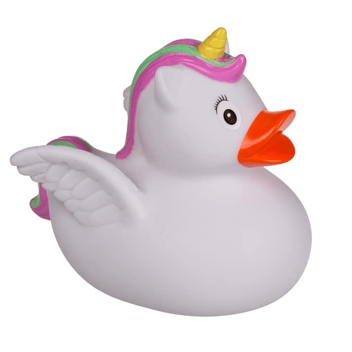Rubber duck bath in fun designs. Resistant to Water and Dirt, Ideal for baby bathing From 6 Months. (Unicorn) - Image 2