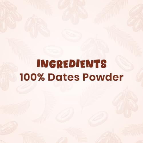 Image of Chewboo 100% Natural Dates Powder for Kids | Kharik /Khajur Powder | Source of Iron, High Fibre | Natural Sweetener | No Added Sugar, No Preservatives, No Chemicals | Healthy Substitute for Sugar, 300g