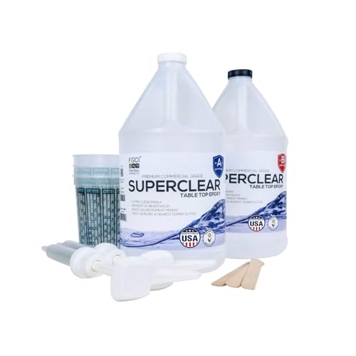 Epoxy Resin Crystal Clear Super Clear® PRO UV Resin Kit 2 Gallon | 256 oz Epoxy Mixer Kit, Perfect for Resin Molds, Mica Powder, Art Resin, Pigment Powder, Casting Resin, Alcohol Ink, Fine Glitter