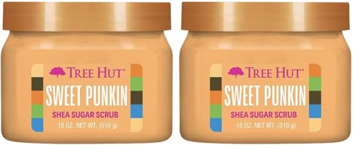 Image of Tree Hut Shea Sugar Scrub Sweet Punkin | Exfoliating Body Scrub Removes Dead, Dry Skin for a Soft & Hydrated Feel | Nourishing Essential Body Care | 18 fl oz. (Pack of 2)