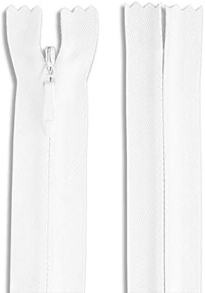 Invisible Nylon Bridal/Gown Zipper 30" White Zip for Sewing Craft