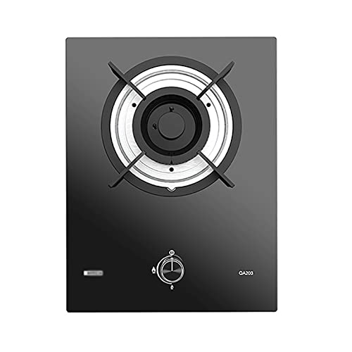 Burners Gas Hob gas hob 4.5KW Built-in Gas Stove,Easy To Clean Explosion-proof Black Crystal Glass Panel, With Flame Failure Protection， Compatible With All Cookware(Ng)