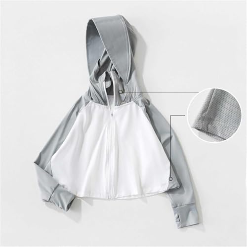 Sudadera con capucha protección solar UV para niños de 3 a 4 años gris 4