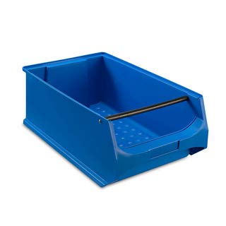 Sichtlagerbox mit Griff 5.1 Kunststoff Kasten Kiste stapelbar 500x300x200mm - Grau - Stapelbox Lagerkiste Werkstattkiste Lagerbox Lagerkasten
