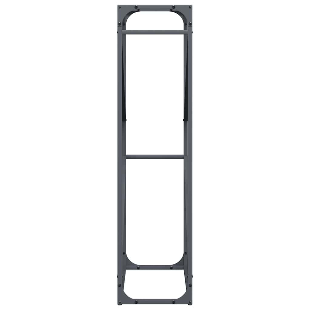 Mangloder Brennholzregal Anthrazit aus kaltgewalztem Stahl 60 x 25 x 100 cm, 100 kg Traglast, Feuerholz Regal für Ordnung, Trocknen, Kamin, Ofen, Wohnzimmer, Indoor Outdoor Nutzung