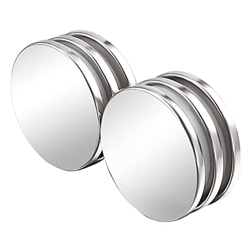 Mikede Neodymium Rare Earth Disc Magnets , Strong Permanent Magnets With Double Sided Adhesive Ideal For Fridge, Diy, Building, Scientific, Craft, Etc, 1.26 Inch D X 1/8 Inch H - 6 Packs #TOP4