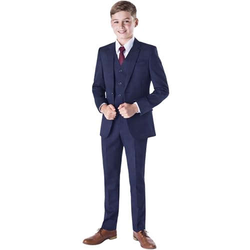 Romario Boys Navy Suit,Wedding, Page Boy, Prom, 3-6m to 14 Years (14-15 Years)