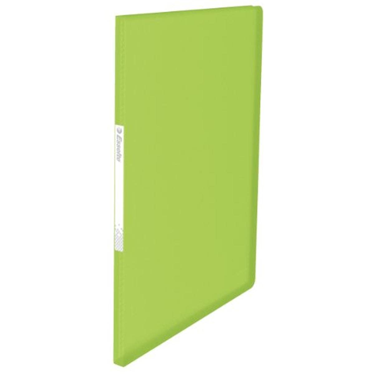 Esselte A4 Display Book, 40 Pockets, 80 Sheet Capacity, Transparent Pockets, VIVIDA Green, VIVIDA Range, 624001