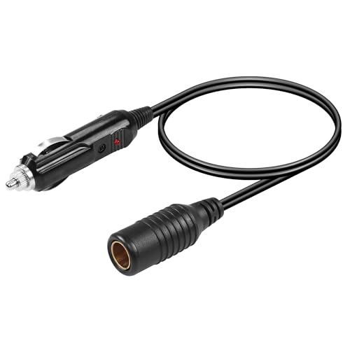 CERRXIAN Câble convertisseur allume-cigare de voiture vers prise Hella DIN, câble d'interface de charge Hella/DIN femelle pour moto avec prise allume-cigare...