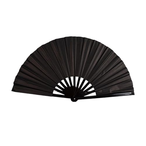 CAZSTYK Ventilador de PVC de 10 pulgadas para artes marciales y danza con revestimiento de respaldo plateado que crea un ventilador de artes marciales de sonido