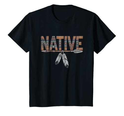 Native Indian American Pride Indigenous Heritage History Day T-Shirt, Youth, Black, 4T